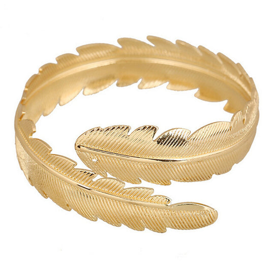 Leafy Metal Armband Bracelet - Edgy European Style Jewellery