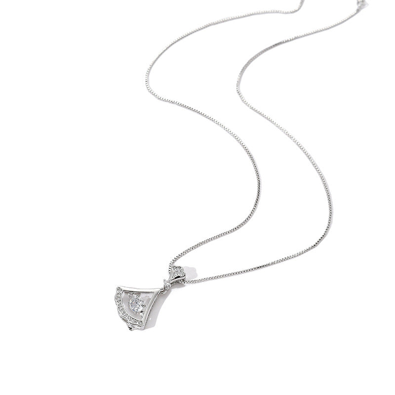 Zircon Apricot Leaf Necklace
