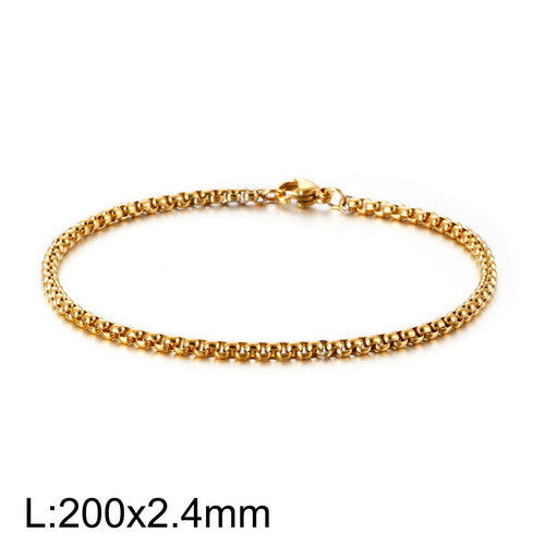 Trendy Electroplated Gold Bracelet for Men - Stylish and Versatile Accessory