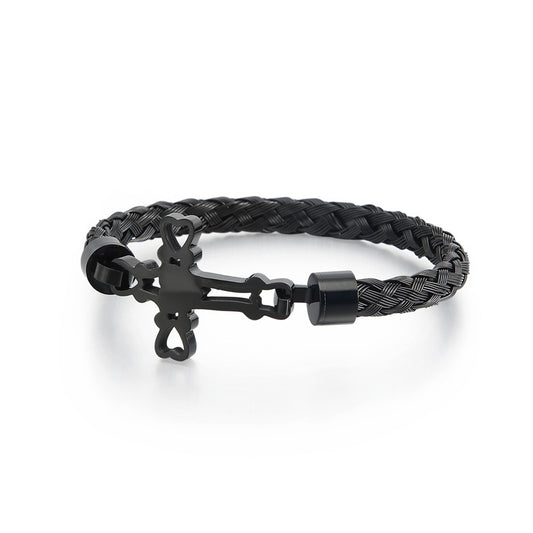 Stainless Steel – Men's Titanium Steel Love Punk Cross Bracelet Bracelet