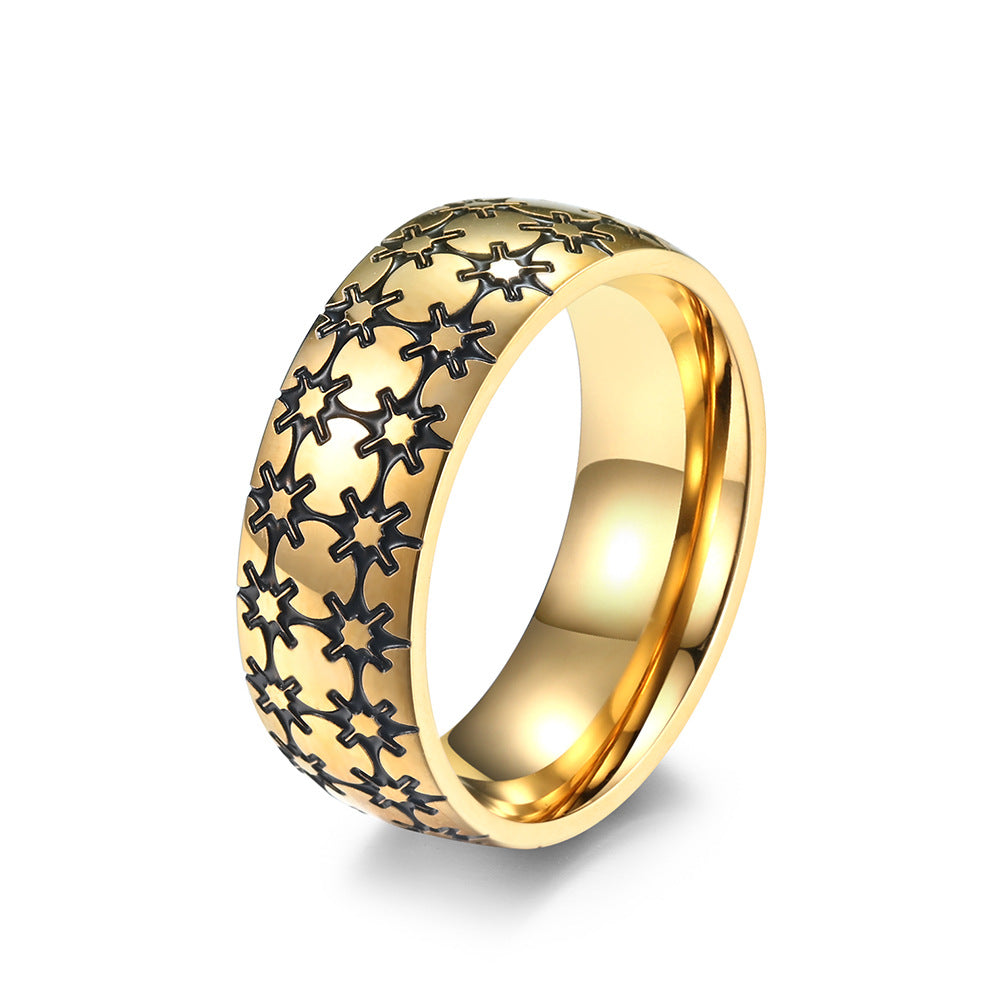 Street Hip Hop Japanese Trendsetter Titanium Steel Ring for Men