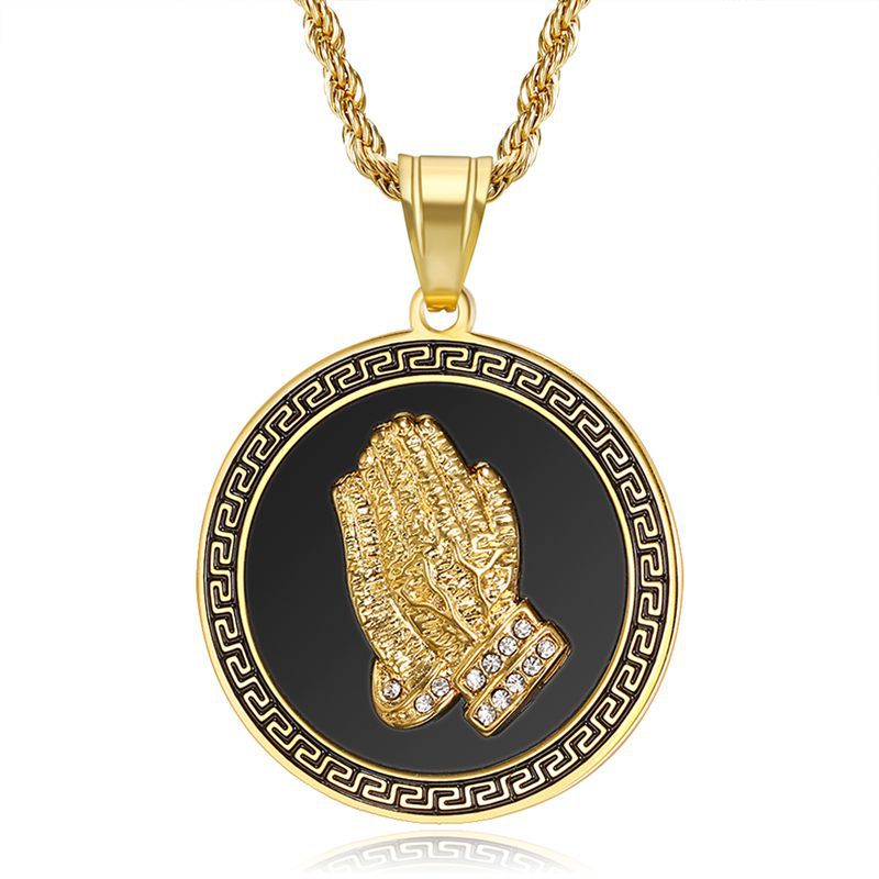 Steel Necklace – Elegant Hip Hop Bergamot Pendant With Zircon Gift-Ready Planderful