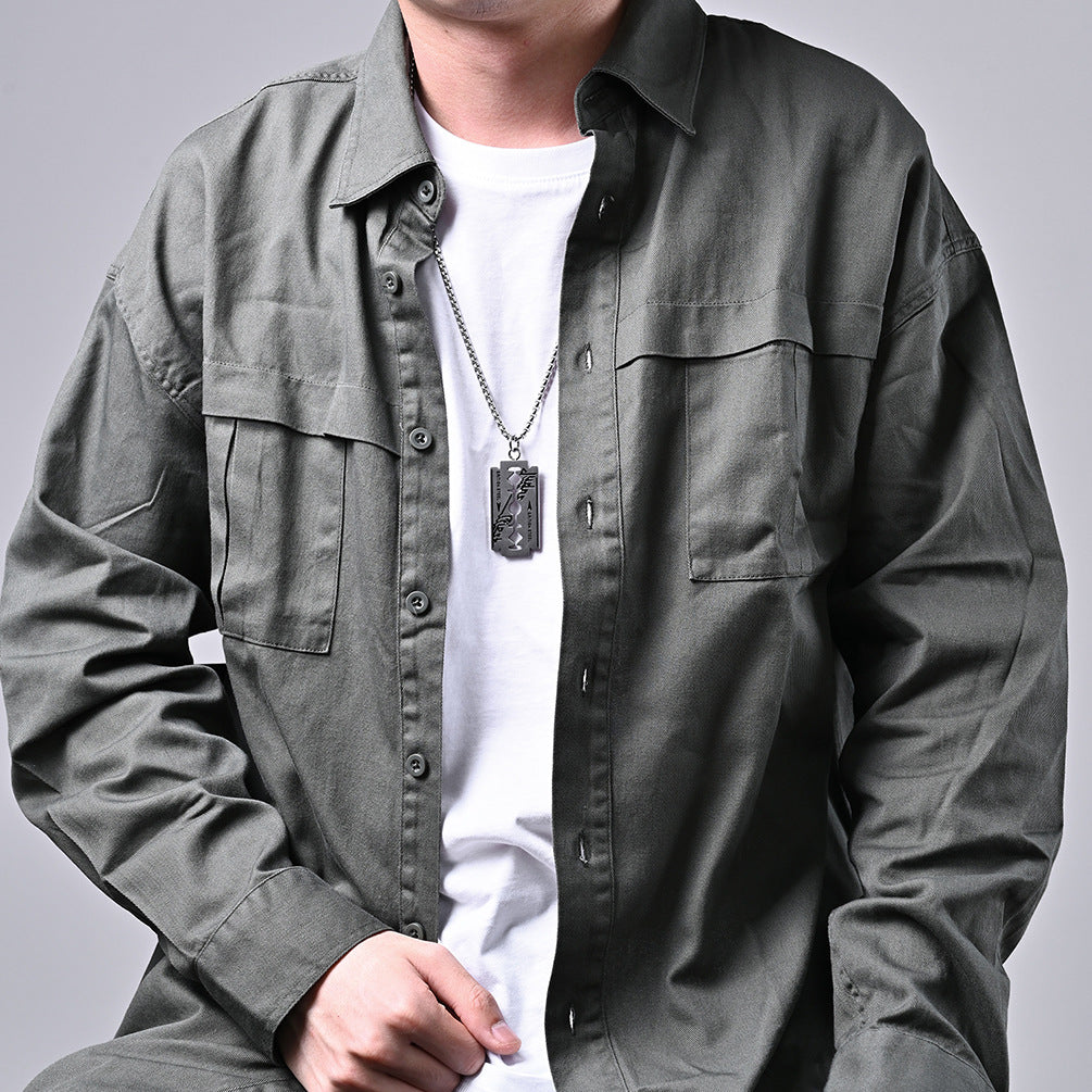 European And American Fashion Brand Hiphop Razor Blade Necklace