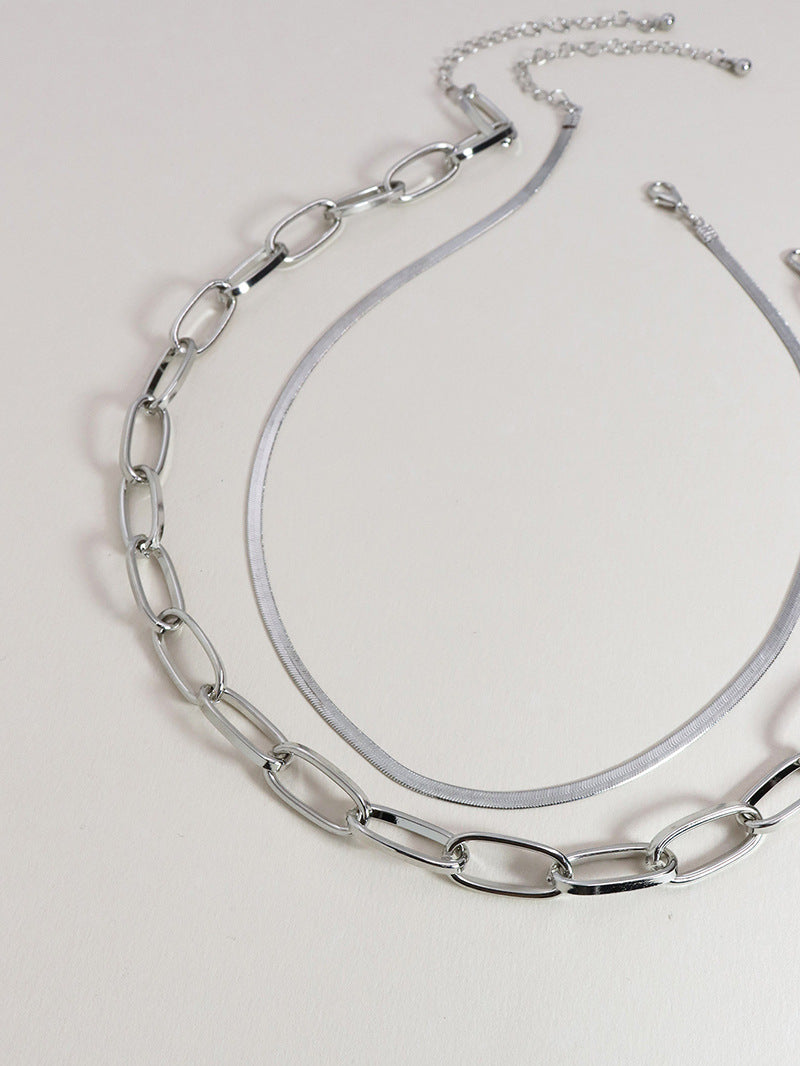 Trendy Vienna Verve Metal Necklace Set with Cross-border Charm