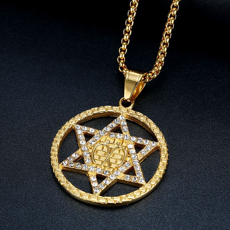 Zircon Necklace - Luxury Hexagram Pendant