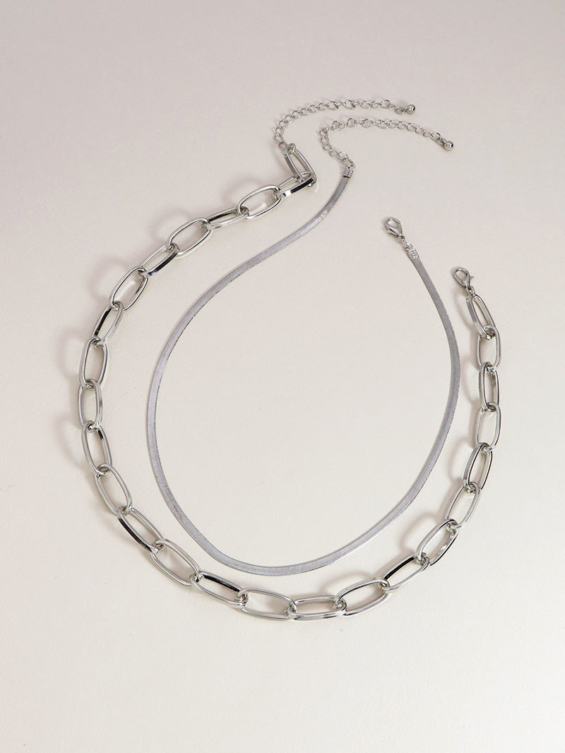 Trendy Vienna Verve Metal Necklace Set with Cross-border Charm