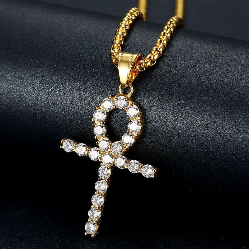 Planderful Everyday Genie Hip Hop Necklace Bold Gold Plated Zircon Amulet Pendant for Urban Fashion Fans