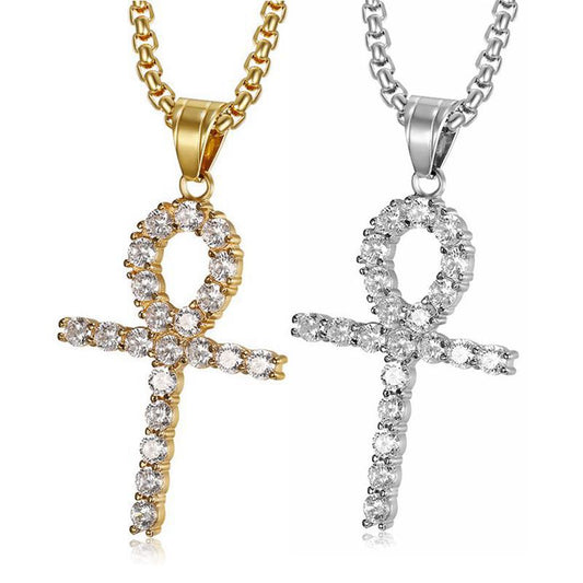 Planderful Everyday Genie Hip Hop Necklace Bold Gold Plated Zircon Amulet Pendant for Urban Fashion Fans