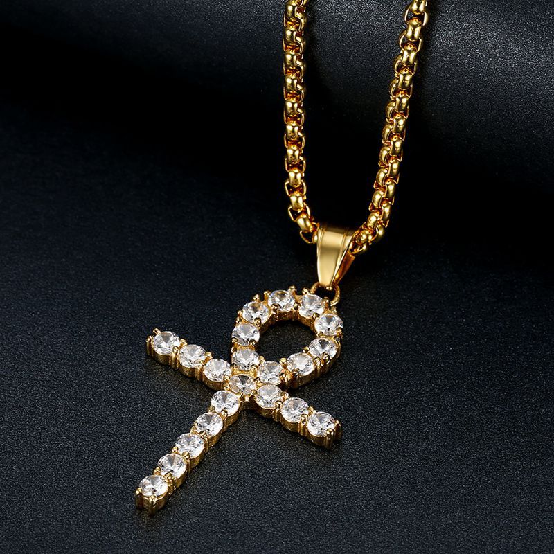 Planderful Everyday Genie Hip Hop Necklace Bold Gold Plated Zircon Amulet Pendant for Urban Fashion Fans