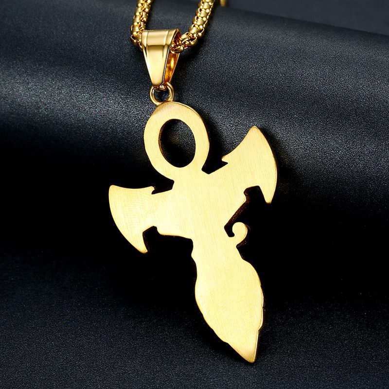 Planderful Eye Of Horus Pendant Necklace For Hip Hop Fans Bold Gold Plated Zircon Durability