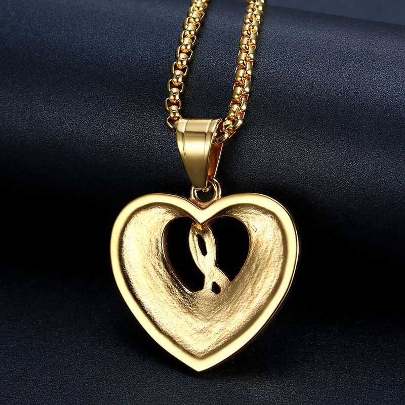 Planderful Everyday Genie Hip Hop Music Symbol Necklace Unisex Durable Titanium Steel Gold Plated Zircon Pendant
