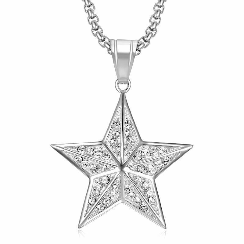 Zircon Necklace - Statement Hip-Hop Star Pendant