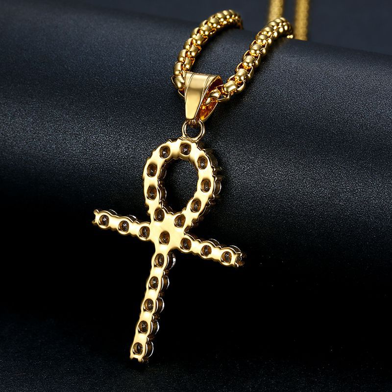 Planderful Everyday Genie Hip Hop Necklace Bold Gold Plated Zircon Amulet Pendant for Urban Fashion Fans