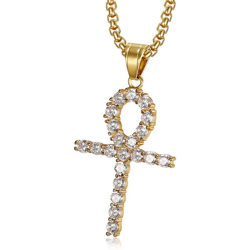 Planderful Everyday Genie Hip Hop Necklace Bold Gold Plated Zircon Amulet Pendant for Urban Fashion Fans