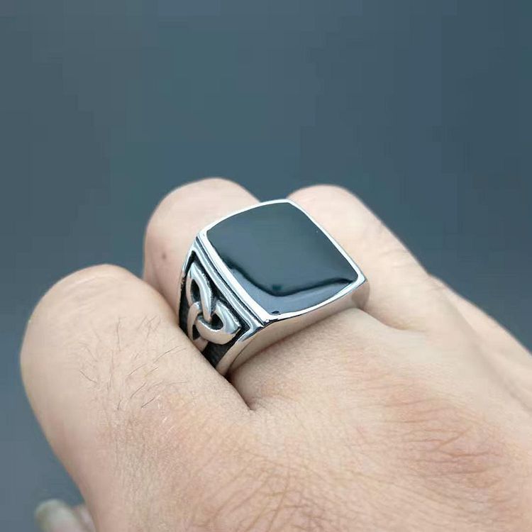 Nordic Viking Ring For Men Titanium Steel Celtic Concentric Knot Polished By Planderful Everyday Genie