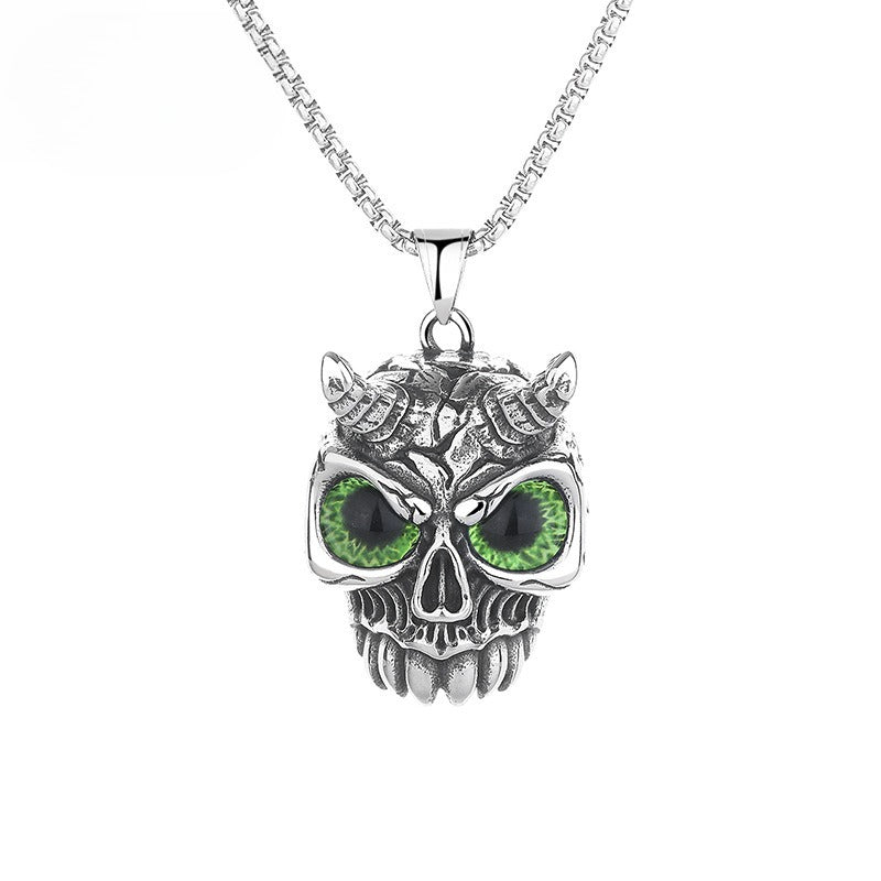 Titanium Steel Necklace – Statement Gothic Skull