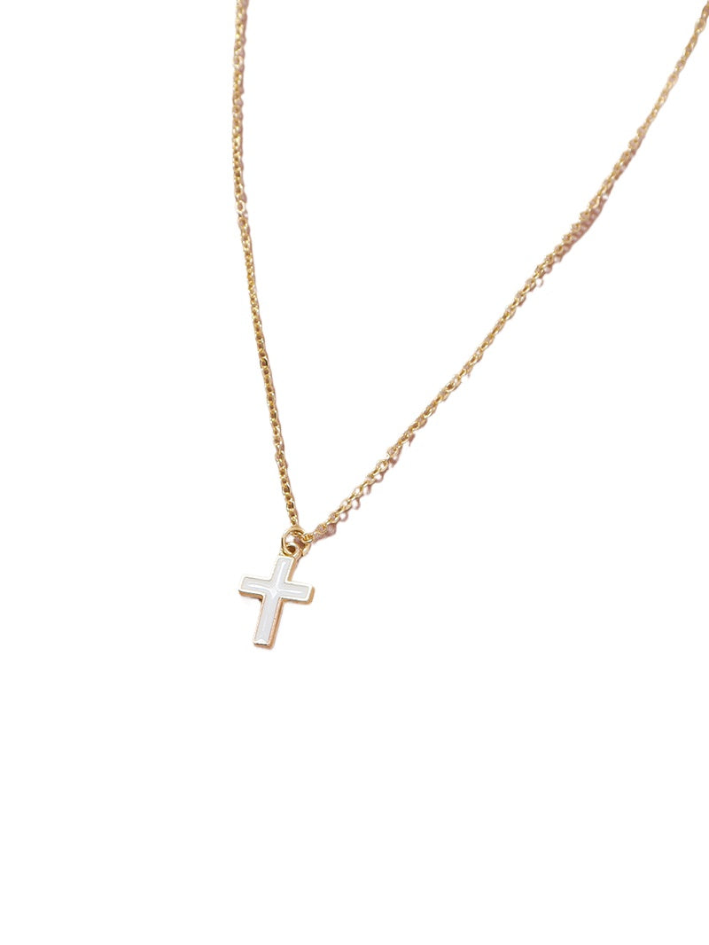 European Style Cross Necklace - Elegant Clavicle Chain Jewelry for Women