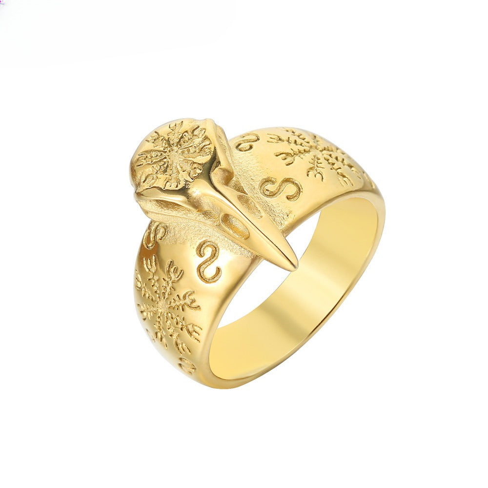 Planderful Viking Eagle Titanium Steel Ring For Men And Women Personalized Unisex Protection Statement