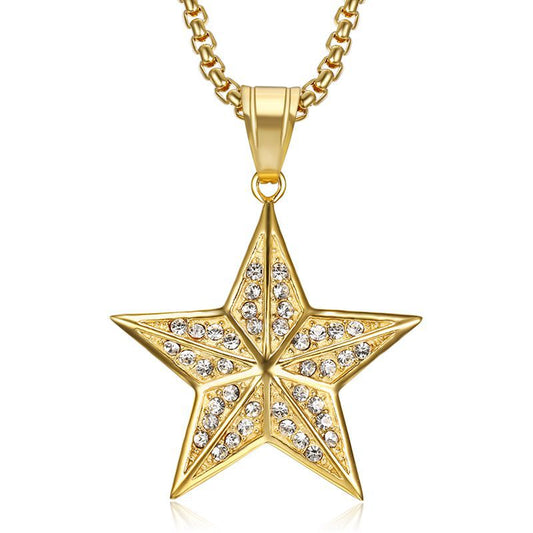 Zircon Necklace - Statement Hip-Hop Star Pendant