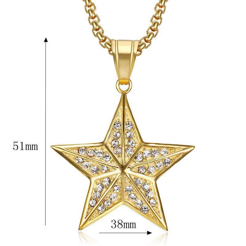 Zircon Necklace - Statement Hip-Hop Star Pendant
