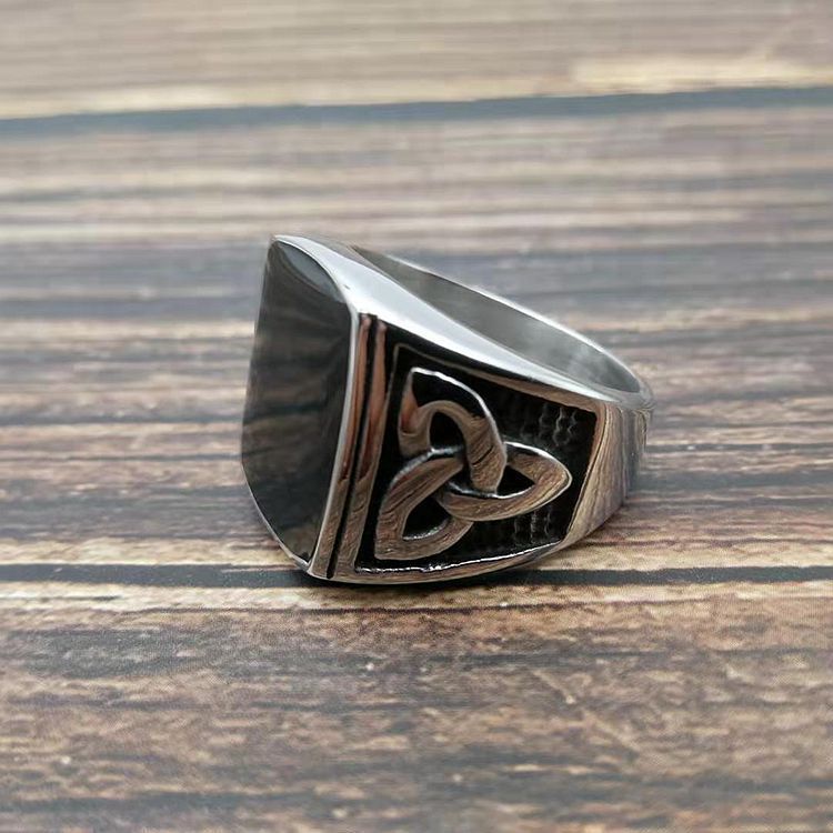 Nordic Viking Ring For Men Titanium Steel Celtic Concentric Knot Polished By Planderful Everyday Genie