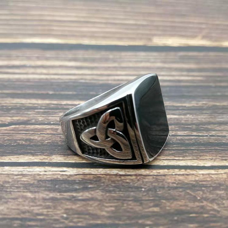 Nordic Viking Ring For Men Titanium Steel Celtic Concentric Knot Polished By Planderful Everyday Genie