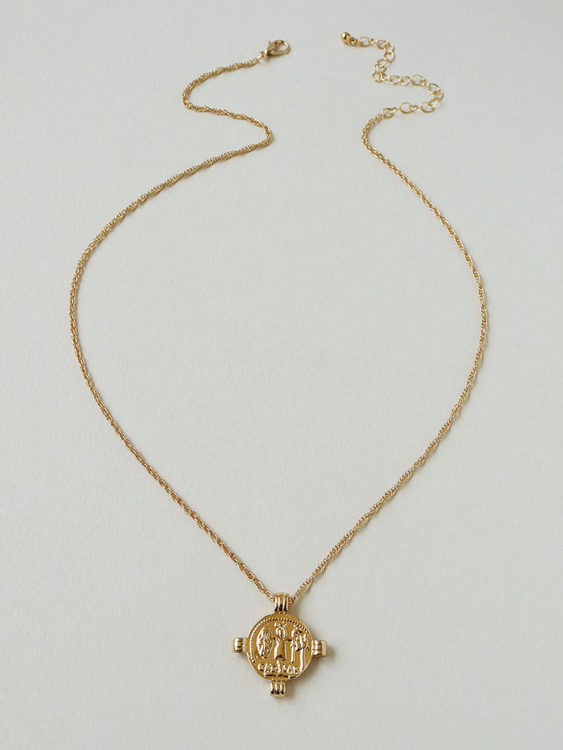 Golden Coin Necklace - Vienna Verve Collection