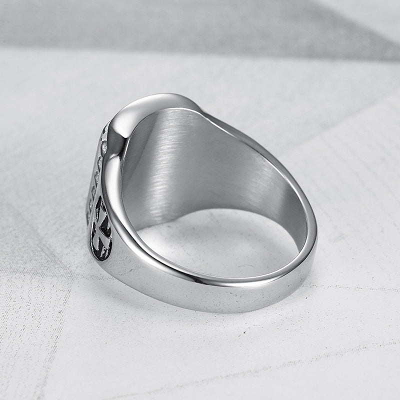 Planderful Knights Templar Ring Titanium Shield Cross For Men Durable Iconic Everyday Genie Edition