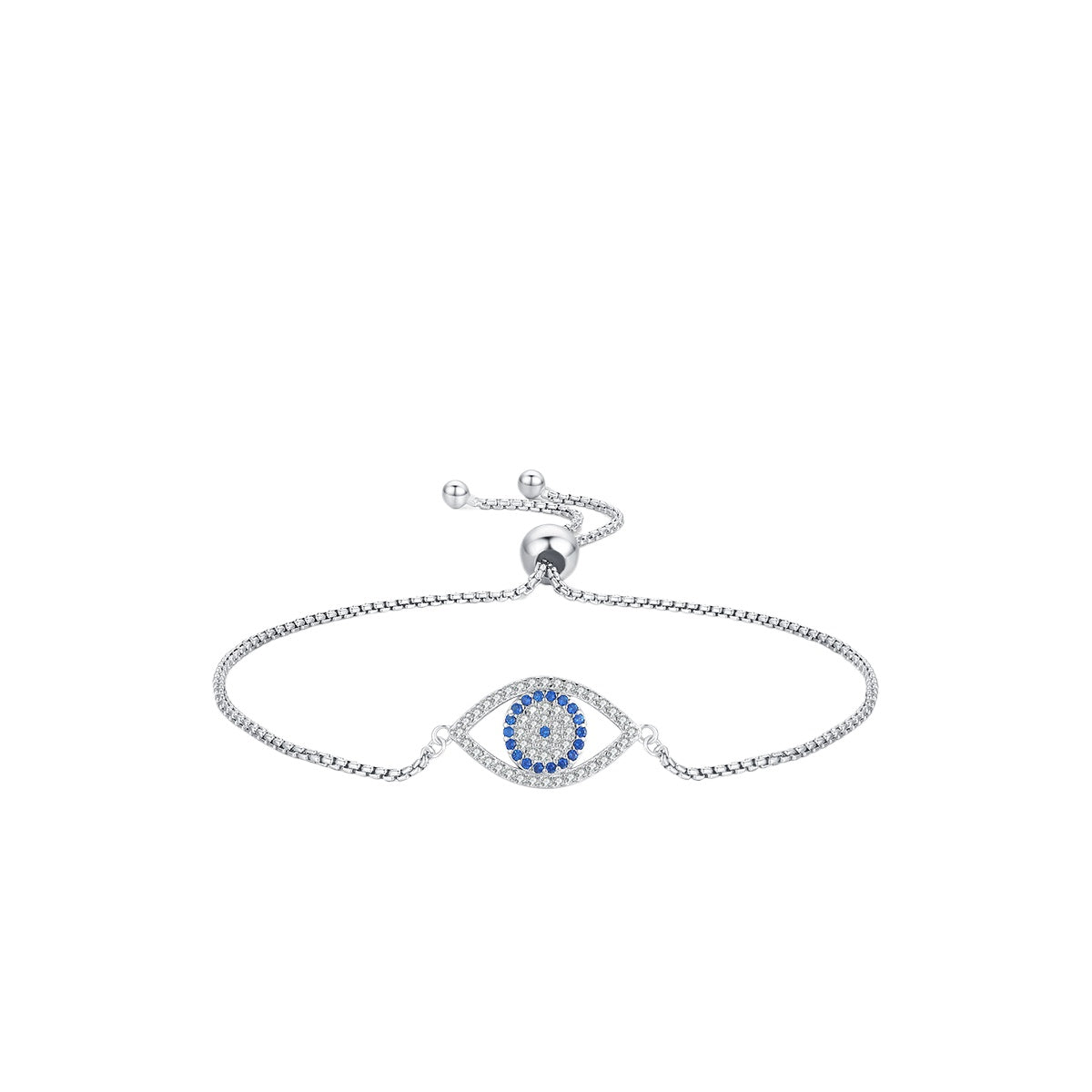 925 Sterling Silver Eye Zircon Bracelet