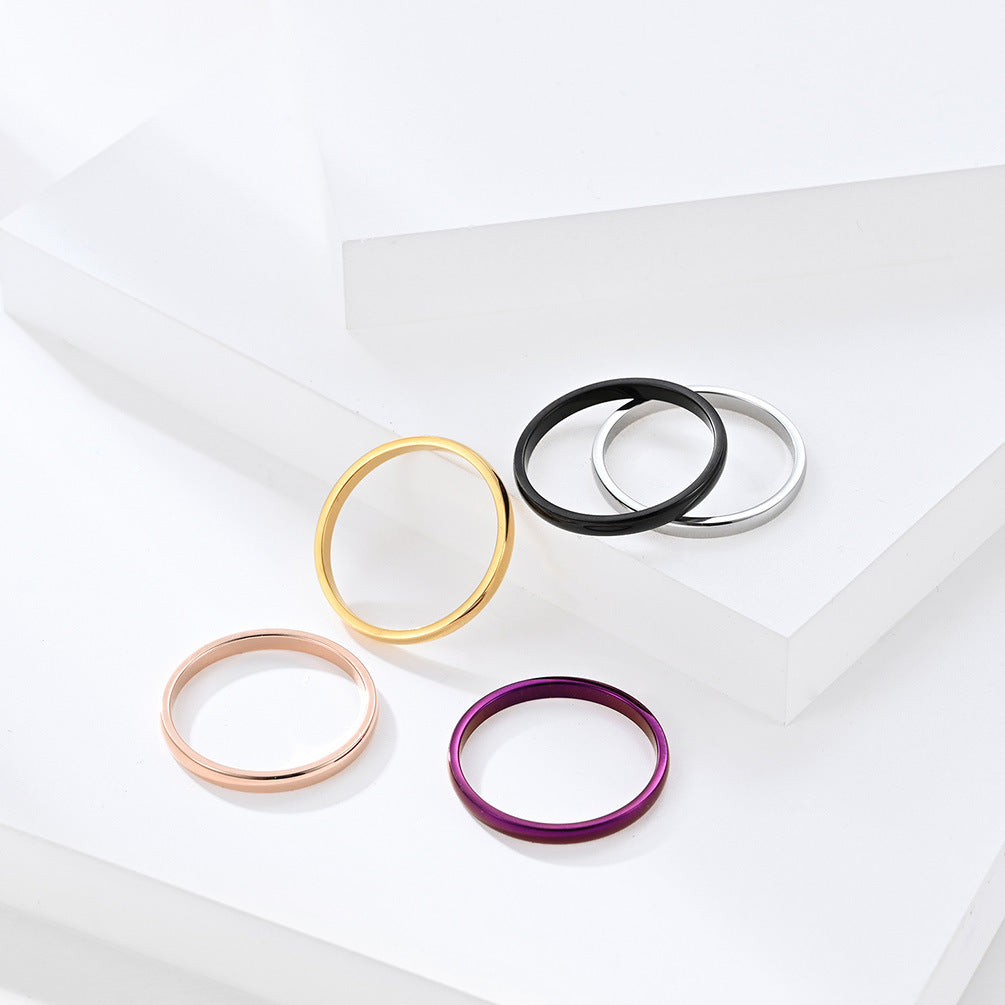Steel Ring – Minimalist Everyday Wear Unisex 2mm Plain Band Durable Accessory for All Occasions