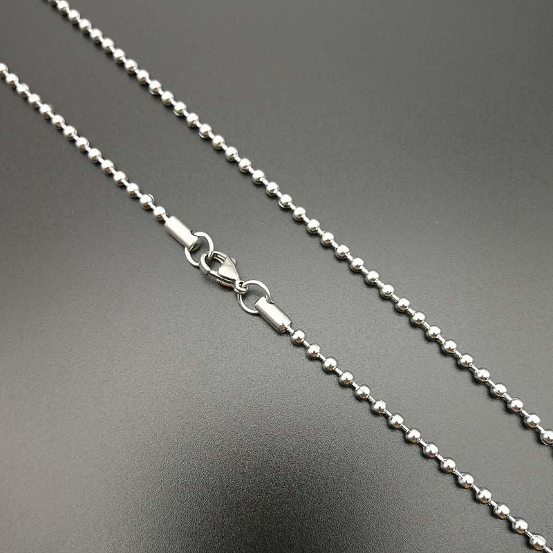 Punk 3mm Stainless Steel Pendant Necklace