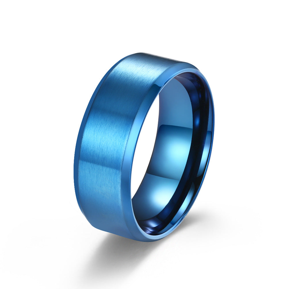 Gender-Free Matte Brushed Titanium Steel Ring for All