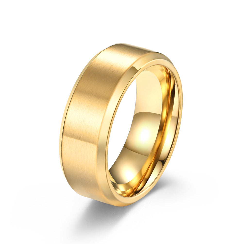 Gender-Free Matte Brushed Titanium Steel Ring for All