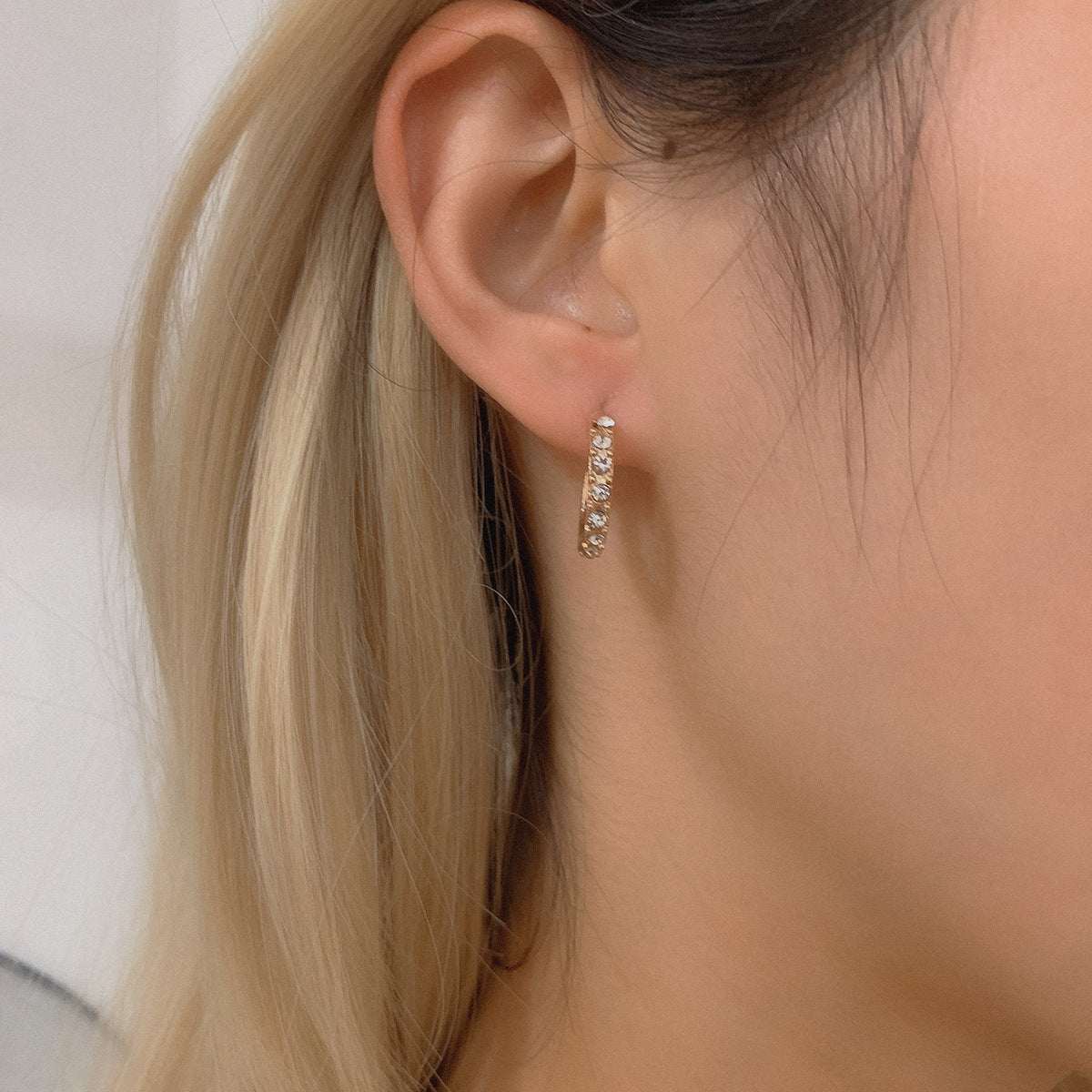 Lock Shape Mix and Match Rhinestone Star Stud Earrings