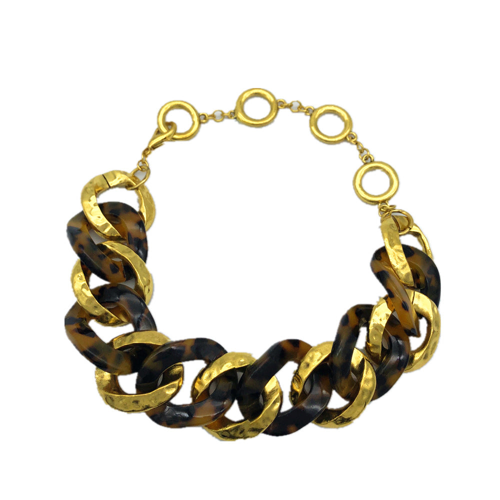 Bold Resin Alloy Statement Necklace for Women - European and American Style Accessory from Planderful Collection