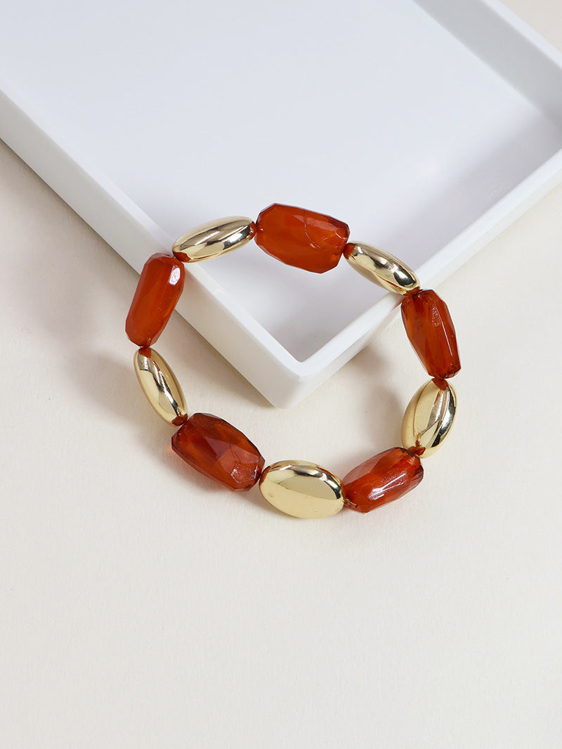 Stylish Elastic Bracelet with Personalized Inscription Design