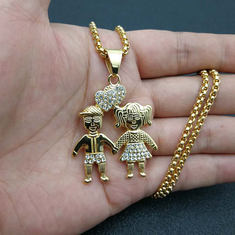 Steel Necklace Luxury Everyday Genie Pendant Unisex Hip Hop Style For Boys And Girls