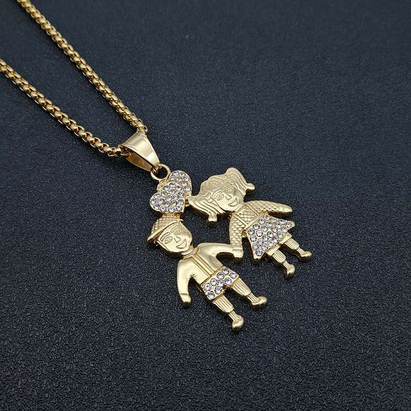 Steel Necklace Luxury Everyday Genie Pendant Unisex Hip Hop Style For Boys And Girls