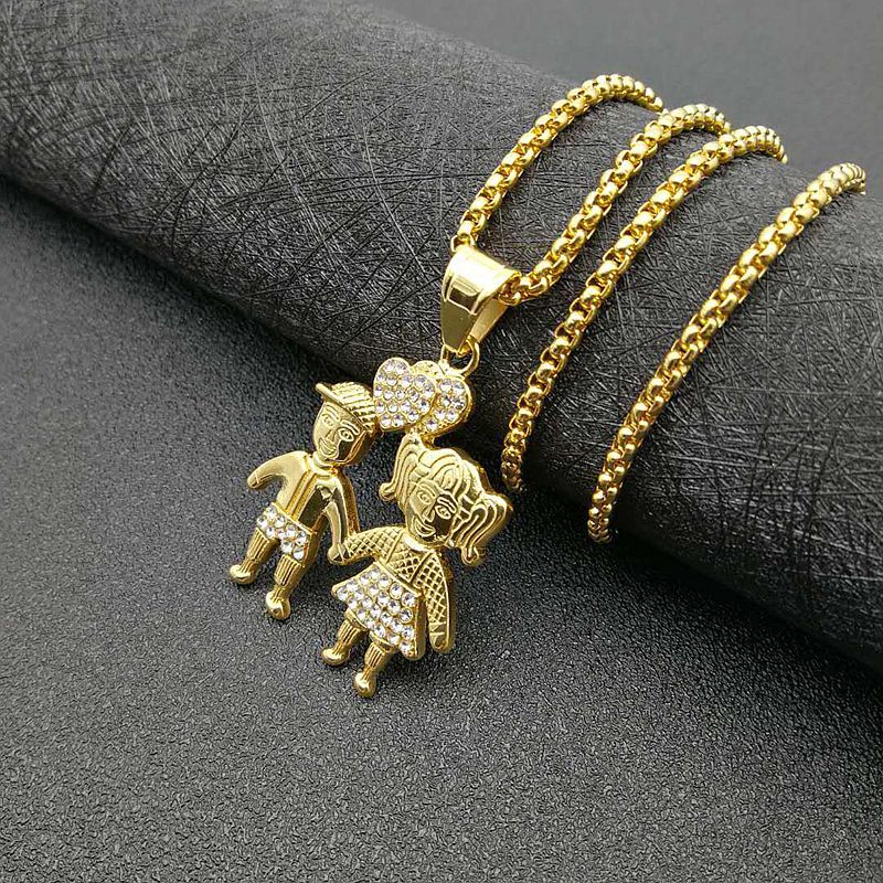 Steel Necklace Luxury Everyday Genie Pendant Unisex Hip Hop Style For Boys And Girls