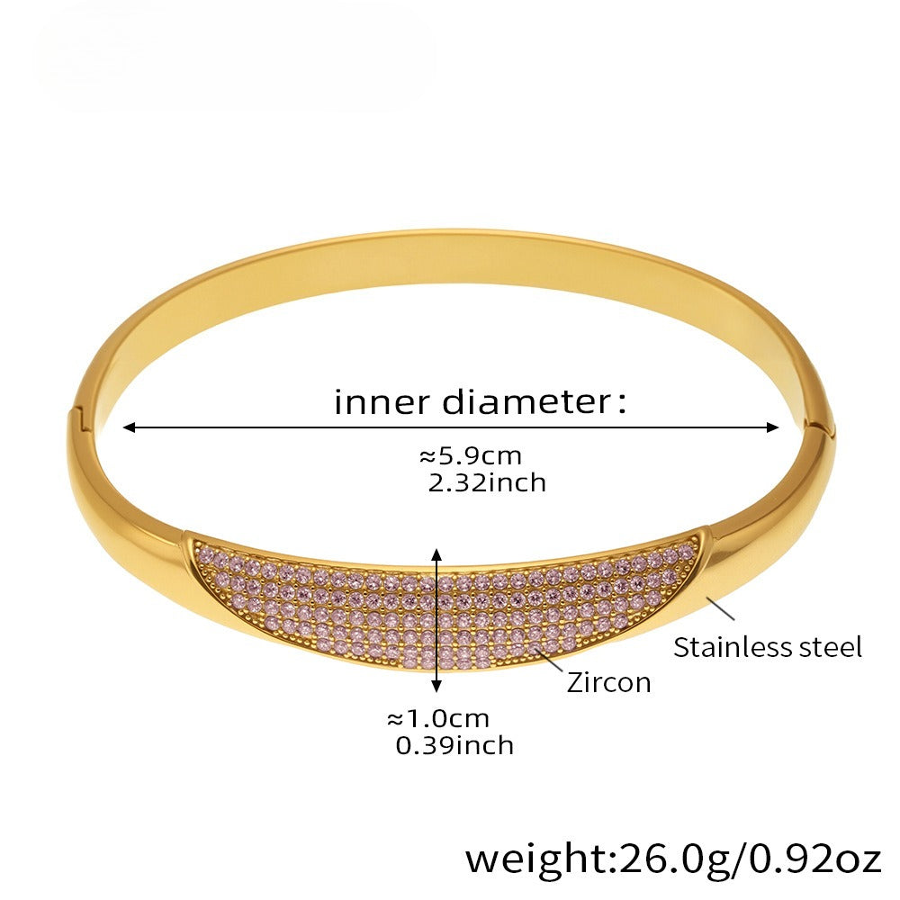 Planderful Zircon Bracelet Gypsy Star 18K Gold Plated Women