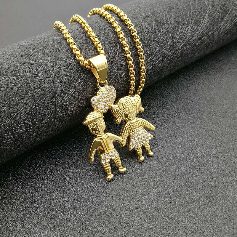 Steel Necklace Luxury Everyday Genie Pendant Unisex Hip Hop Style For Boys And Girls