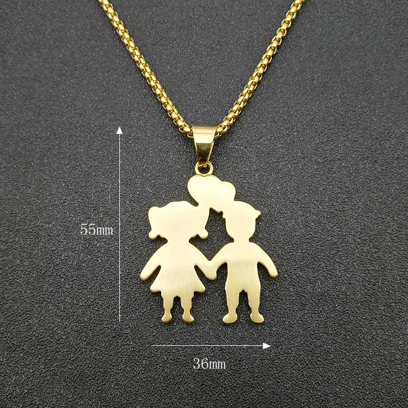 Steel Necklace Luxury Everyday Genie Pendant Unisex Hip Hop Style For Boys And Girls