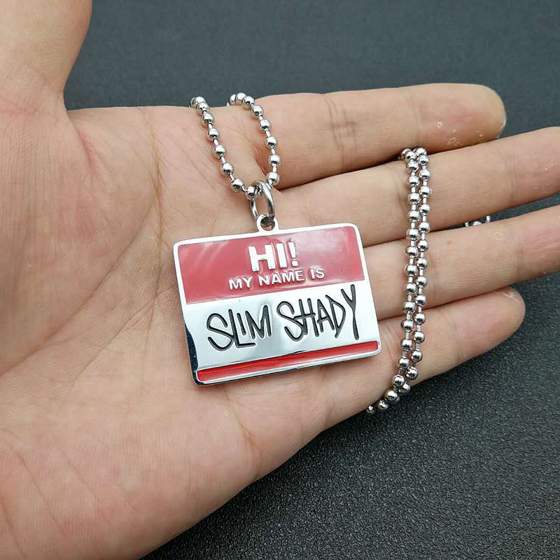 Planderful Hip Hop Pendant Necklace Durable Titanium Steel Eminem Style For Rap Fans Urban Collectors