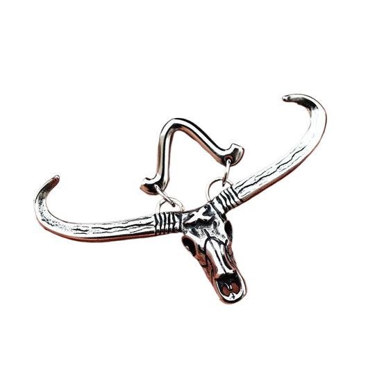 Titanium Steel Bull Head Pendant for Men - Retro European and American Style, Wholesale Jewelry