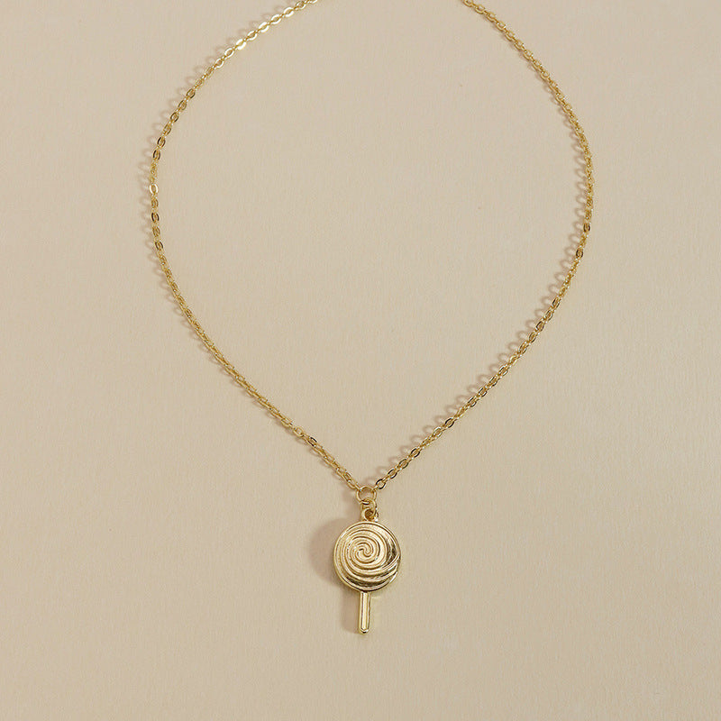 Sweet Metal Lollipop Pendant Necklace - Vienna Verve Collection