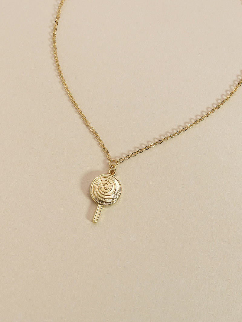Sweet Metal Lollipop Pendant Necklace - Vienna Verve Collection