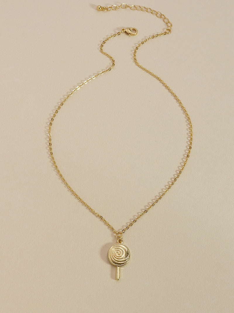Sweet Metal Lollipop Pendant Necklace - Vienna Verve Collection
