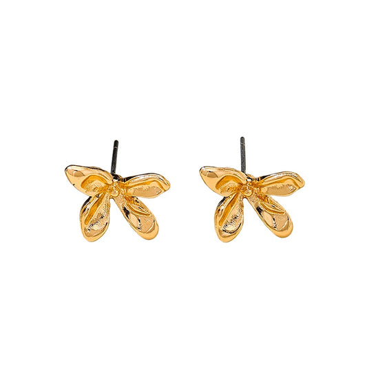 Planderful Vienna Verve Earrings – Exquisite Four-Petaled Flower Design