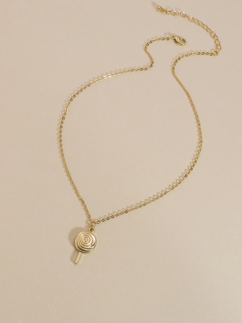 Sweet Metal Lollipop Pendant Necklace - Vienna Verve Collection