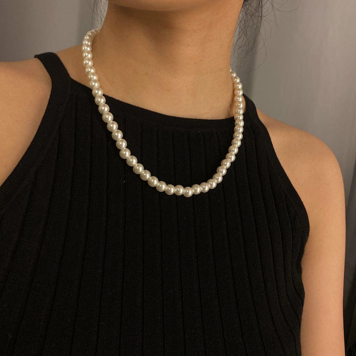 Planderful Vienna Verve Collarbone Necklace Imitation Pearl Beaded DIY Statement Jewelry For Women